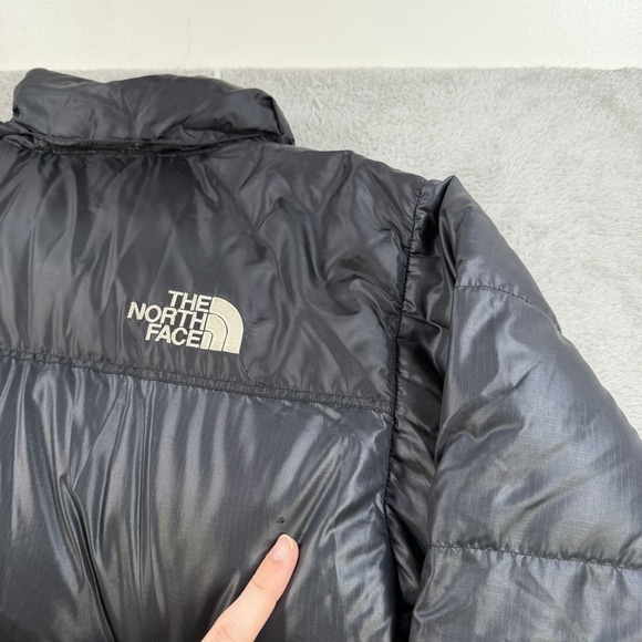 The North Face Jacket Mens Large Black 1996 Nuptse Retro 700 Down Puffer Hooded - Picture 12 of 13